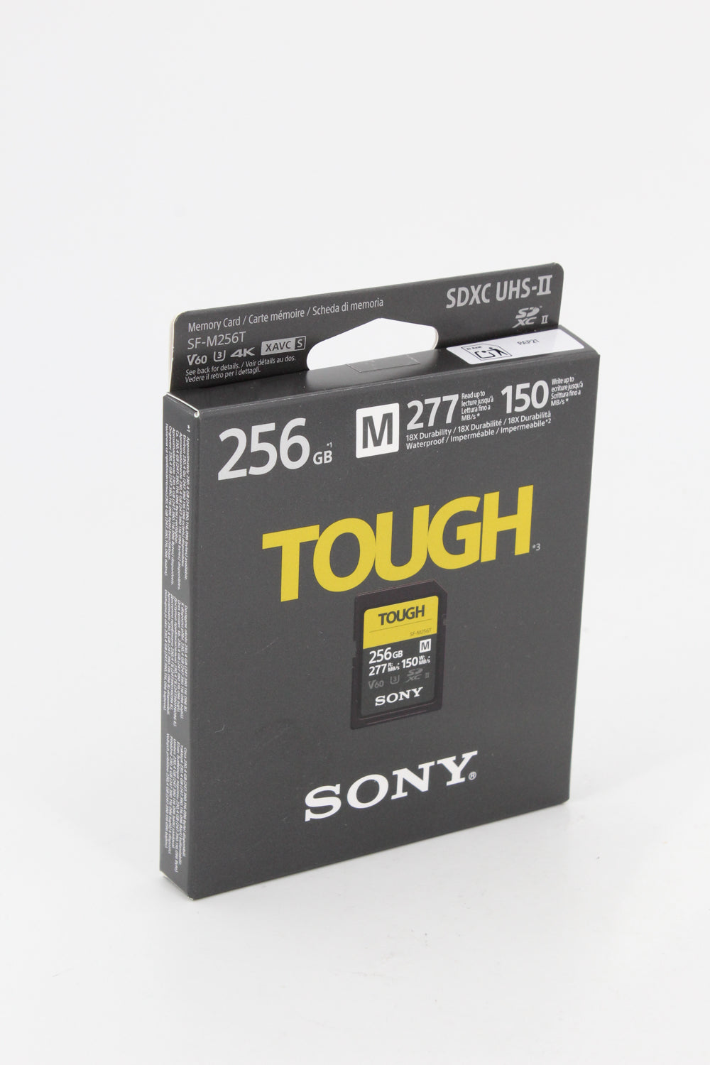 Carte mémoire SDXC II Sony THOUGH 256 Gb 277 Mb/s V60 U3 (neuve)