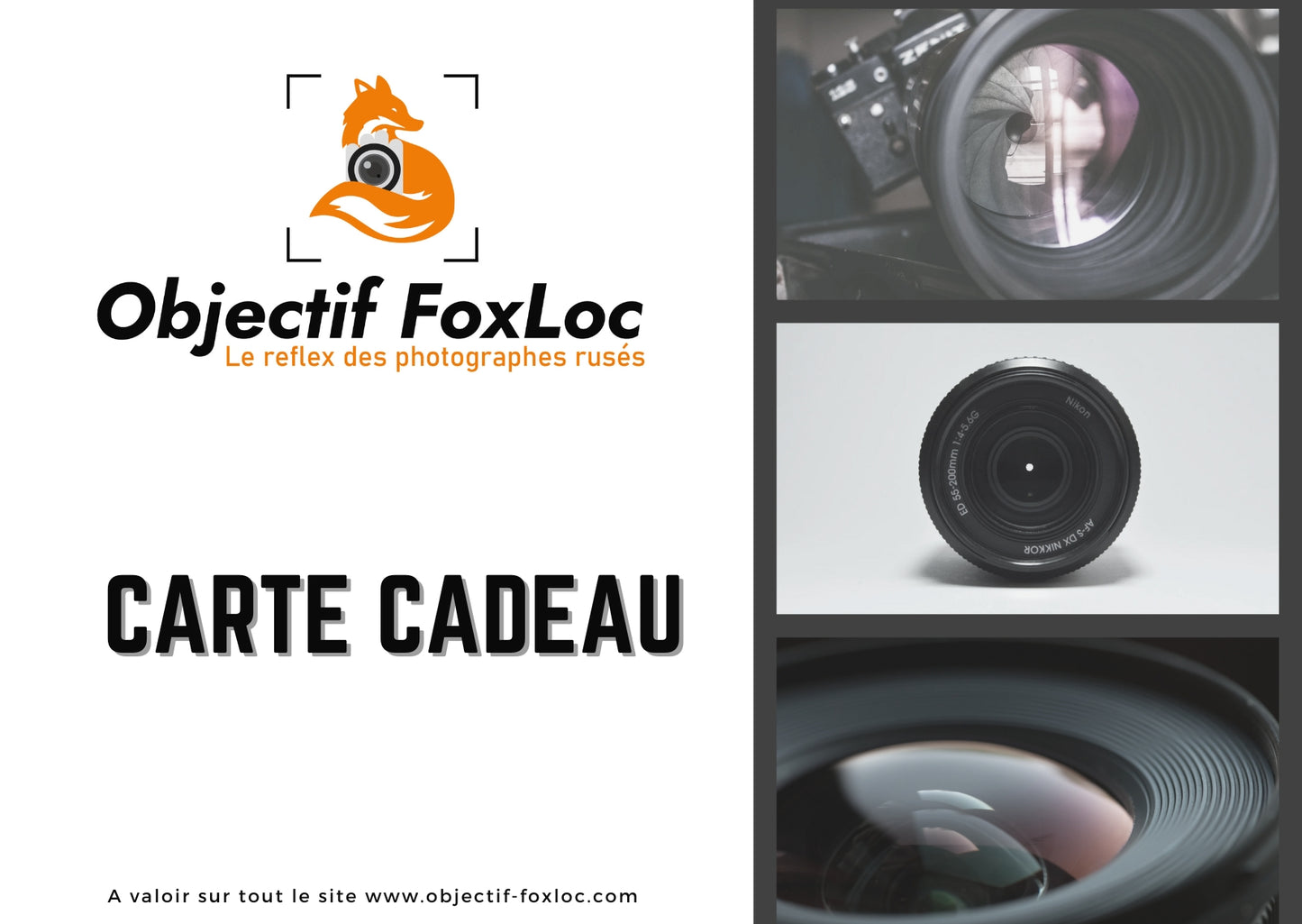 Carte cadeau Objectif FoxLoc