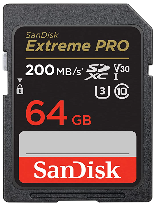 Carte mémoire SDXC SANDISK 64 Go 200Mb/s (location)