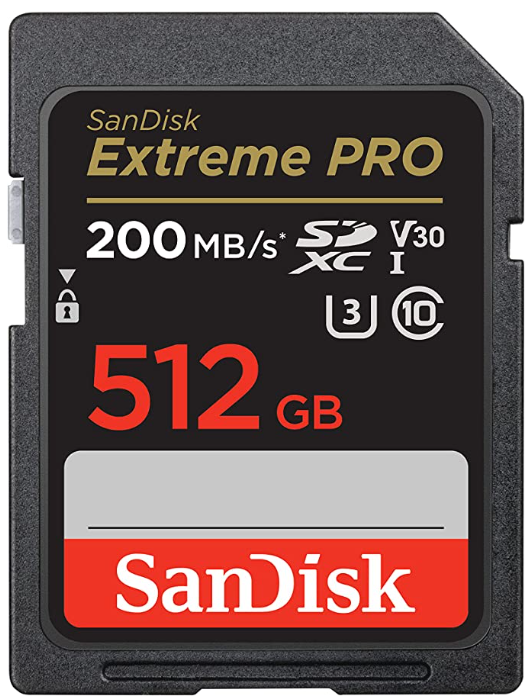 Carte mémoire SDXC SANDISK 512 Go 200Mb/s (location)