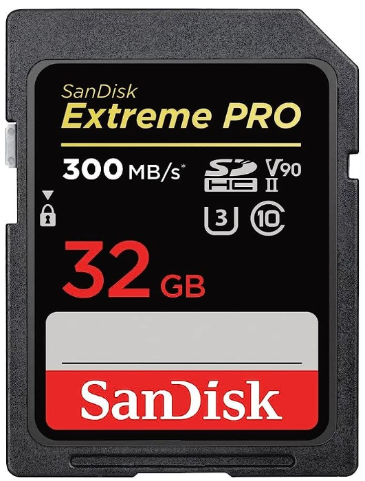 Carte mémoire SDHC SANDISK 32 Go 300Mb/s (location)