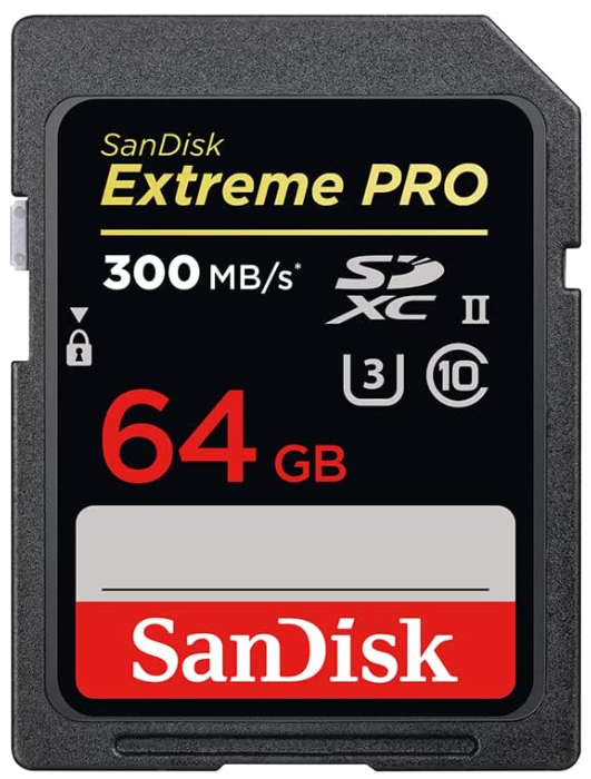 Carte mémoire SDXC SANDISK 64 Go 300Mb/s (location)
