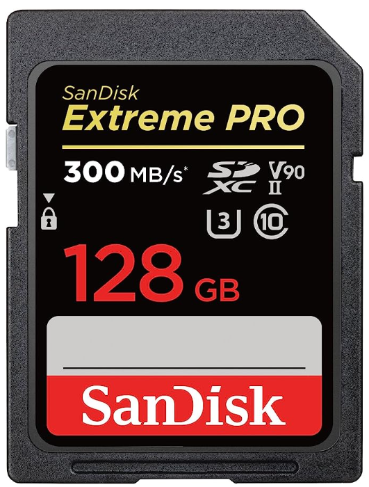 Carte mémoire SDXC SANDISK 128 Go 300Mb/s (location)