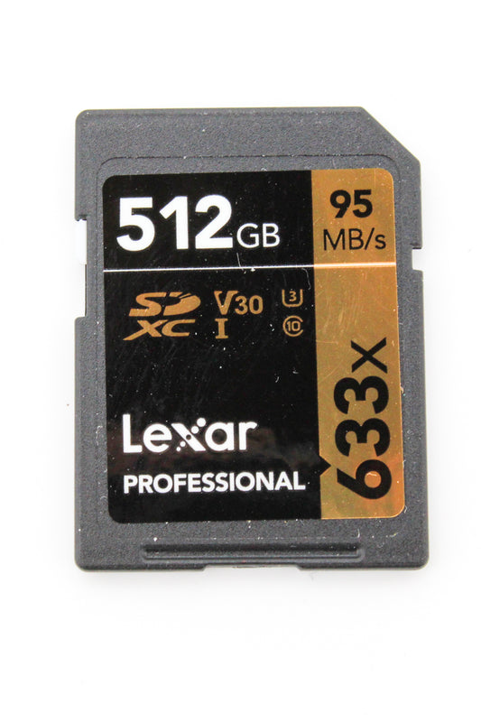 Carte mémoire SDXC LEXAR Professional SDXC UHS-I 512Gb 95Mb/s 633X V90 U3 (occasion)