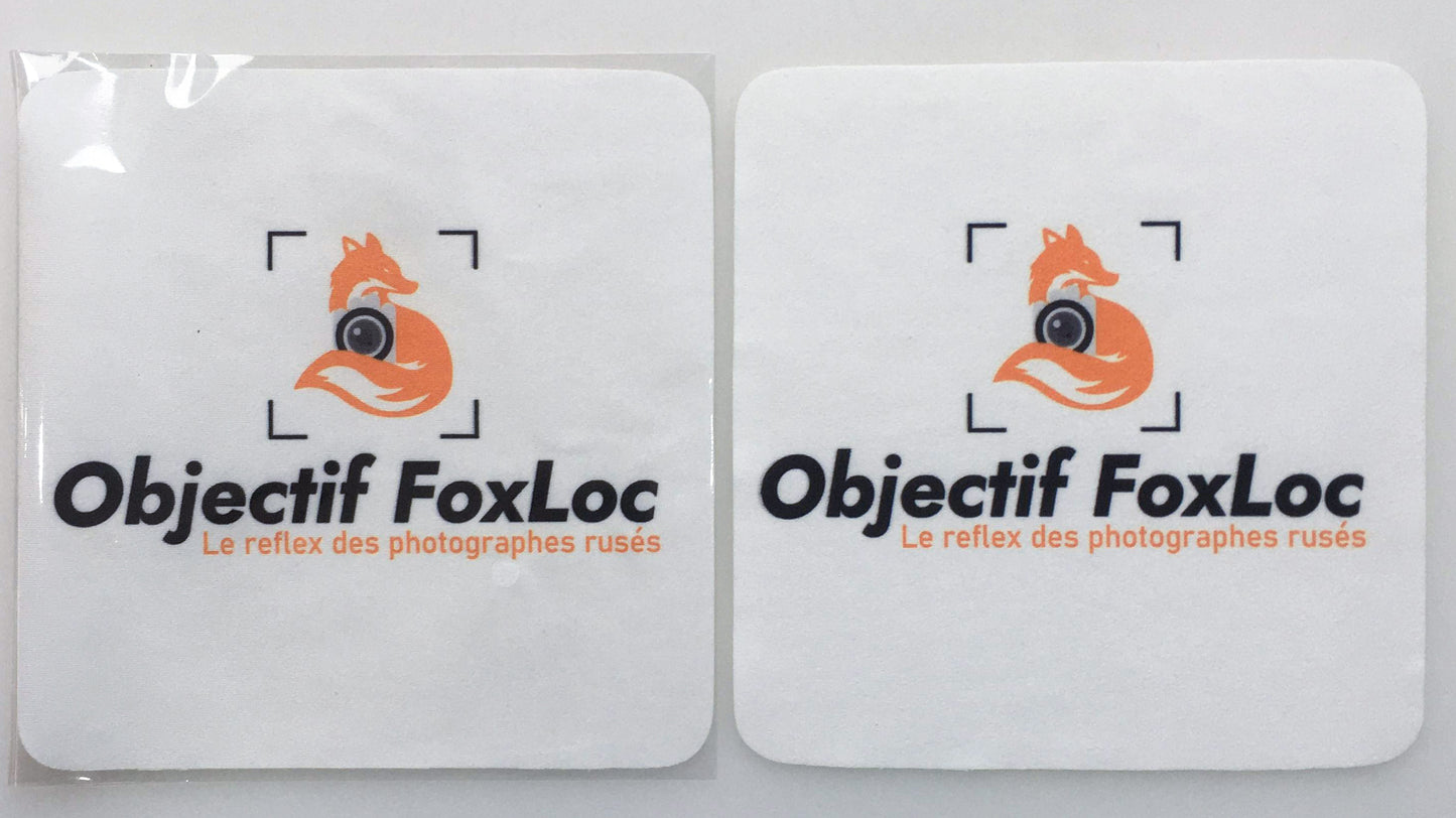 Lingette microfibre Objectif FoxLoc pour nettoyage objectif (neuf)