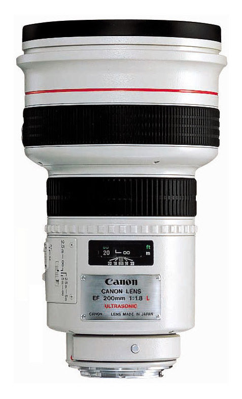 Objectif Canon EF 200mm f/1.8 L USM (location)