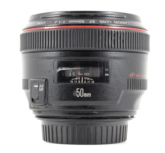 Objectif Canon EF 50mm f/1.2 L USM (location)