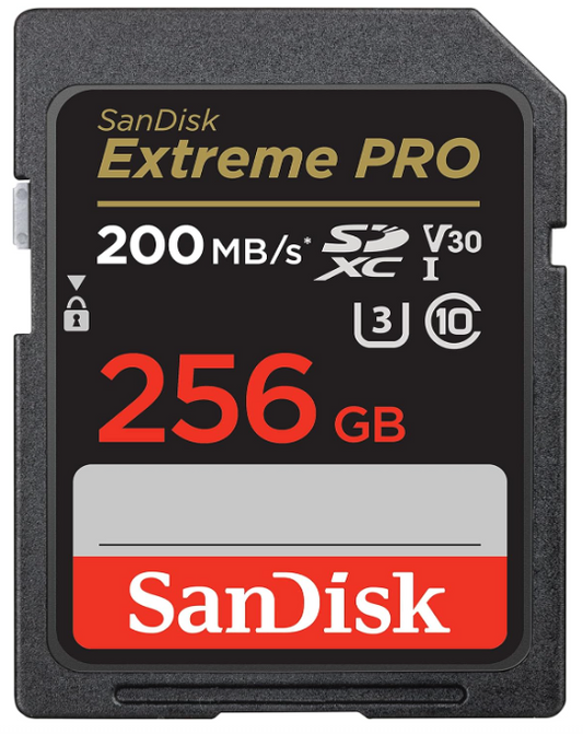 Carte mémoire SanDisk Extreme Pro SDXC UHS-I V30 256 GB 200 MB/s U3 Class 10 (occasion)